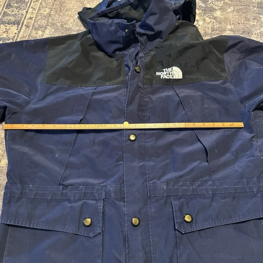 Vtg 1990s The North Face Goretex Navy Blue/Black Rain Jacket - Men's XL READ*‎